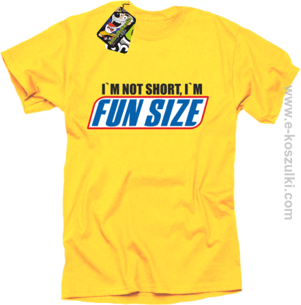 I`m not short i`m FunSize - koszulka męska żółta