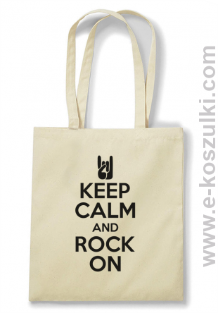 Keep calm and rock on - Eco torba beżowa