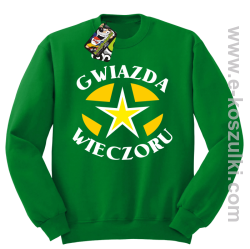 Gwiazda wieczoru - bluza bez kaptura zielona
