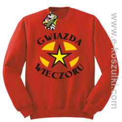 Gwiazda wieczoru - bluza bez kaptura czerwona