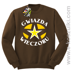 Gwiazda wieczoru - bluza bez kaptura brązowa