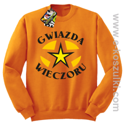 Gwiazda wieczoru - bluza bez kaptura pomarańczowa