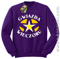 Gwiazda wieczoru - bluza bez kaptura fioletowa