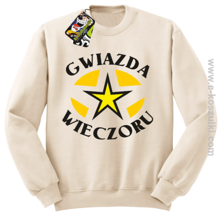 Gwiazda wieczoru - bluza bez kaptura beżowa