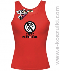 Zakaz pierd*lenia - top damski - czerwony