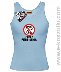Zakaz pierd*lenia - top damski - niebieski