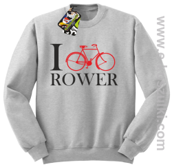 I love rower - bluza bez kaptura melanż