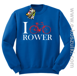I love rower - bluza bez kaptura niebieski