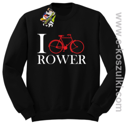 I love rower - bluza bez kaptura czarny