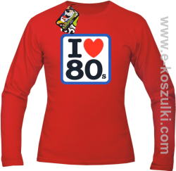 I love 80s - longsleeve męski czerwony