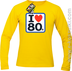 I love 80s - longsleeve męski żółty