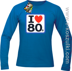 I love 80s - longsleeve męski niebieski