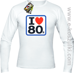 I love 80s - longsleeve męski biały