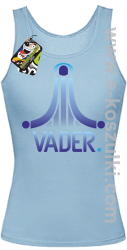 VADER STAR ATARI STYLE - top damski błękitny