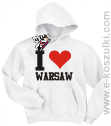 I love Warsaw bluza dziecięca - biały