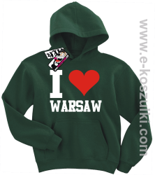 I love Warsaw bluza dziecięca - butelkowy