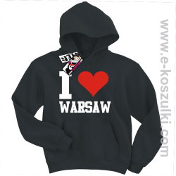 I love Warsaw bluza dziecięca - czarny