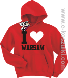 I love Warsaw bluza dziecięca - czerwony