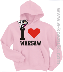 I love Warsaw bluza dziecięca - różowy