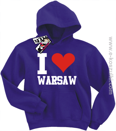 I love Warsaw bluza dziecięca - fioletowy