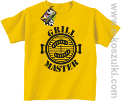 Grill Master - koszulka dziecięca żółty