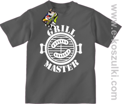 Grill Master - koszulka dziecięca szary