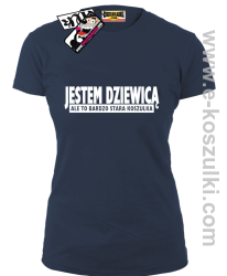 Jestem Dziewicą... - koszulka damska - granatowy