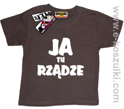 Ja tu rządze koszulka dziecięca - brązowy