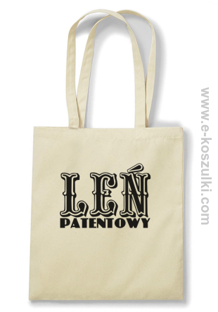 Leń patentowy - torba bawełniana beżowy