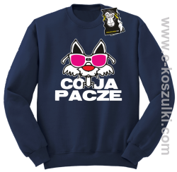 co ja pacze- zabawna bluza bez kaptura granatowa
