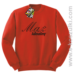 Mąż idealny - bluza bez kaptura czerwona