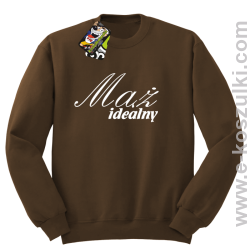 Mąż idealny - bluza bez kaptura brązowa