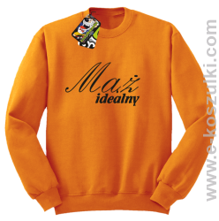 Mąż idealny - bluza bez kaptura pomarańczowa