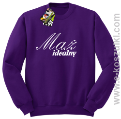 Mąż idealny - bluza bez kaptura fioletowa