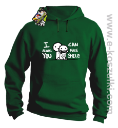I can always make You smile - bluza z nadrukiem na prezent zielona
