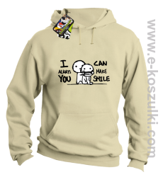 I can always make You smile - bluza z nadrukiem na prezent beżowa