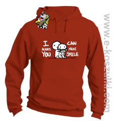 I can always make You smile - bluza z nadrukiem na prezent pomarańczowa