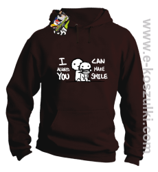 I can always make You smile - bluza z nadrukiem na prezent brązowa