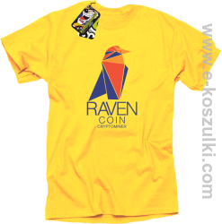 RAVEN Coin CryptoMiner - koszulka męska żółta