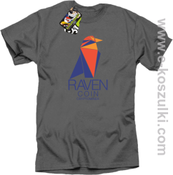 RAVEN Coin CryptoMiner - koszulka męska szara