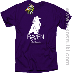 RAVEN Coin CryptoMiner - koszulka męska fioletowa