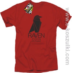RAVEN Coin CryptoMiner - koszulka męska czerwona
