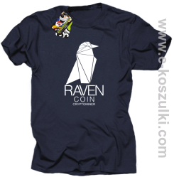 RAVEN Coin CryptoMiner - koszulka męska granatowa