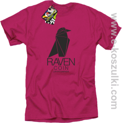 RAVEN Coin CryptoMiner - koszulka męska różowa