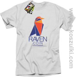 RAVEN Coin CryptoMiner - koszulka męska biała