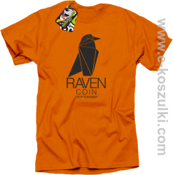 RAVEN Coin CryptoMiner - koszulka męska pomarańczowa
