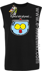 Rybka lubi pływać - bezrękawnik męski czarny