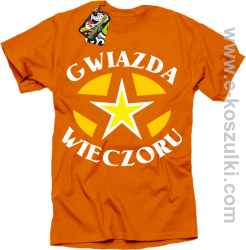 Gwiazda wieczoru - koszulka męska pomarańczowa