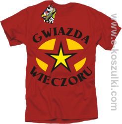 Gwiazda wieczoru - koszulka męska czerwona