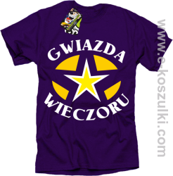 Gwiazda wieczoru - koszulka męska fioletowa